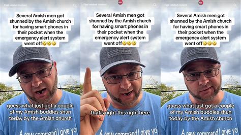 Oct 5, 2023 · “Several Amish men got shunned by the Amish Church for having smartphones in their pocket when the emergency alert system went off.” Yoder said in an October 4 TikTok. Yoder said there... 